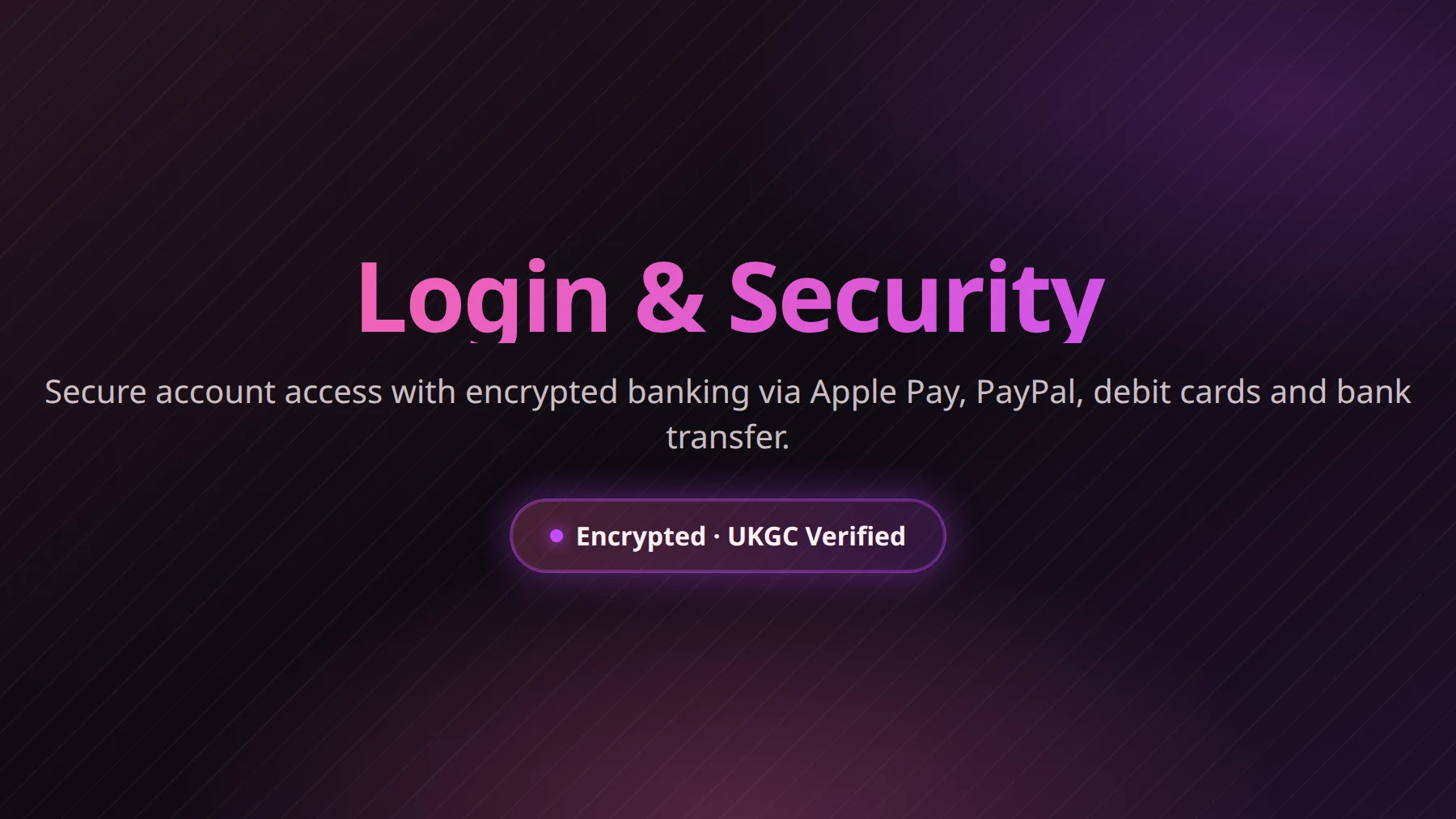 Pink Casino login screen with email and password fields